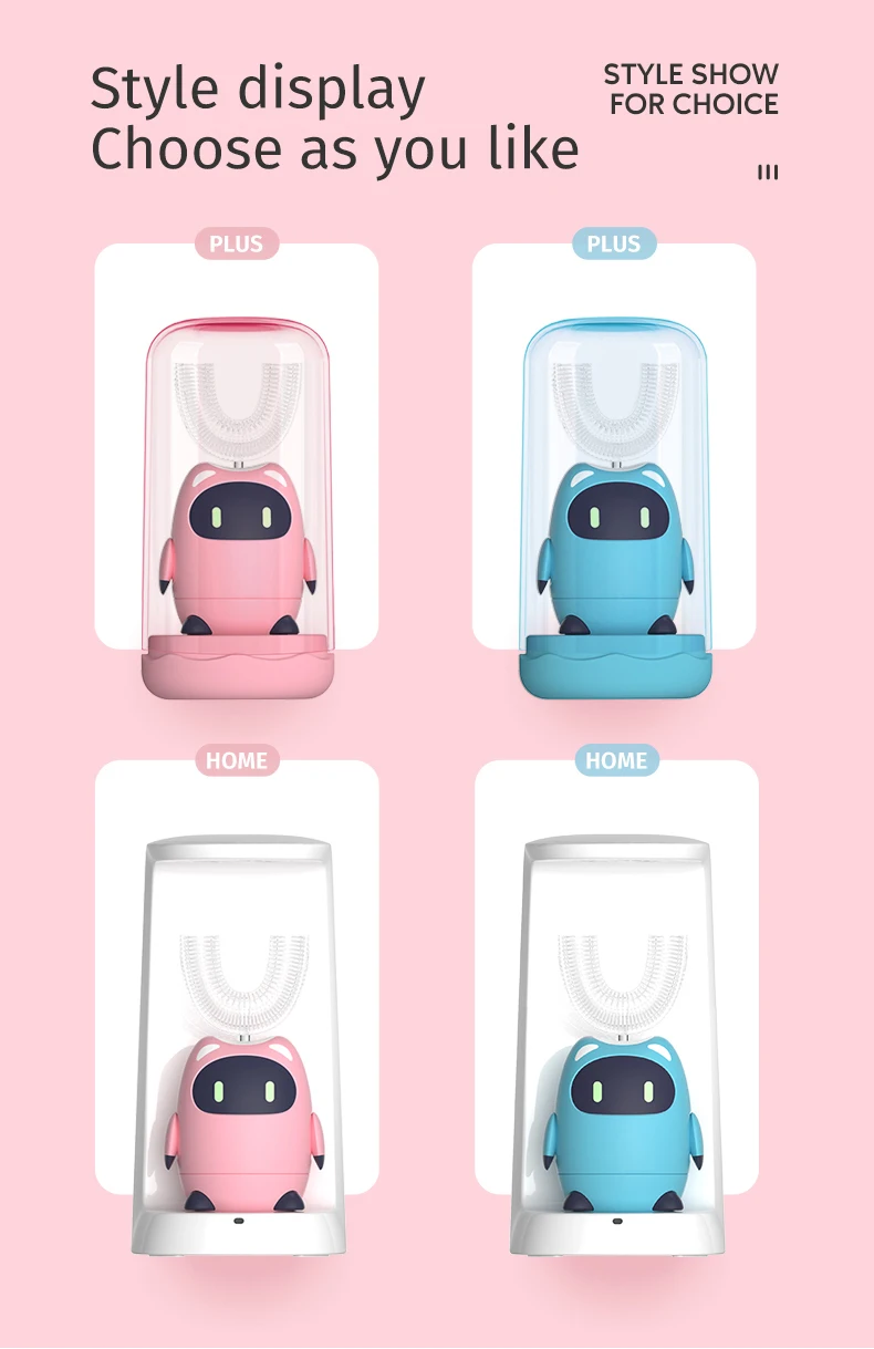 

Children's electric toothbrush smart sonic U-shaped toothbrush 360 clean without dead corners