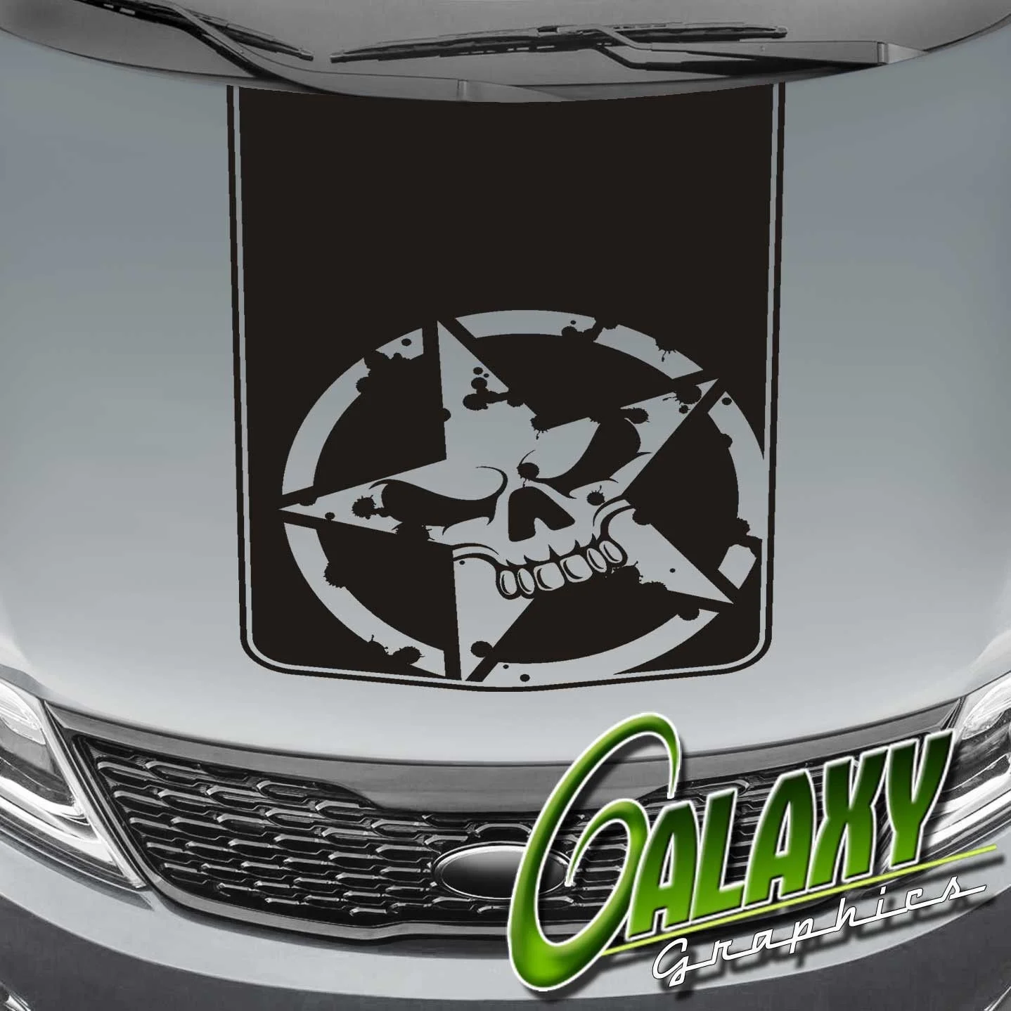 

For Universal Army Star Skull Blackout Truck Hood Decal #1- Ram F150 Silverado Tundra