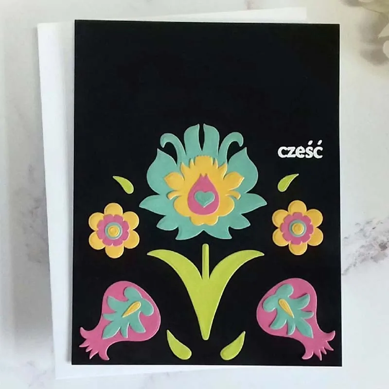 Mai каннибал Цветок Металлический Трафаретный вырубной штамп Трафареты набор