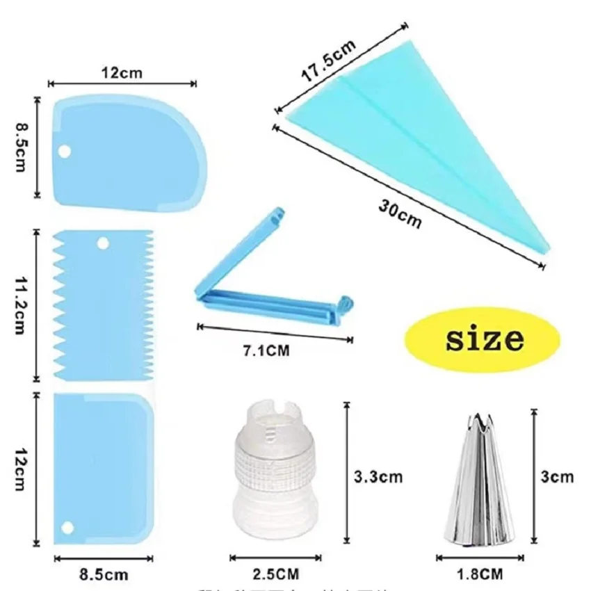 

32pcs DIY Reusable Pastry Nozzles Set Pastry Bag Cake Decorating Tools Scraper Flower Cream Tips Converter Baking Cup