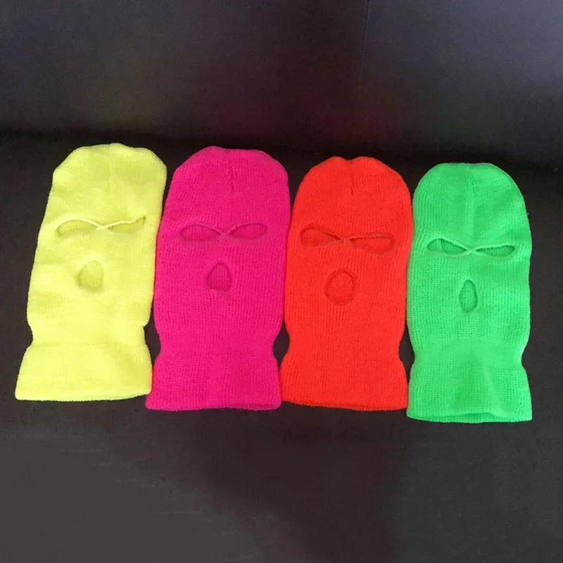 1 шт. Бесплатная доставка зимняя Лыжная шапка 3 маска с прорезями для шеи Хэллоуин