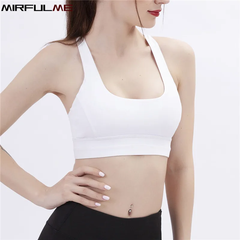 

Women Sport Bras Shockproof Yoga Bra Female Push Up Strap Padded Bra Adjustable Tank Top Running Vest Underwear Gym Fitness Vest