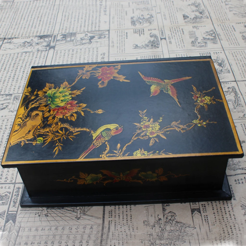 Античный деревянный сундук-китайский память Коробки Винтаж для хранения