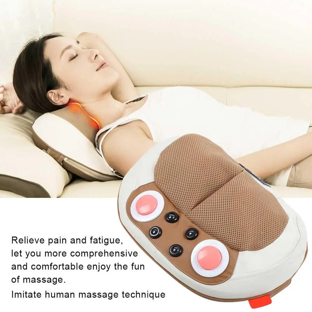 

Electric Nano Massager Pillow Relieve Neck Shoulder Pressure Fatigues Pains Cervical Spine Waist Massager American Plug 100-240V