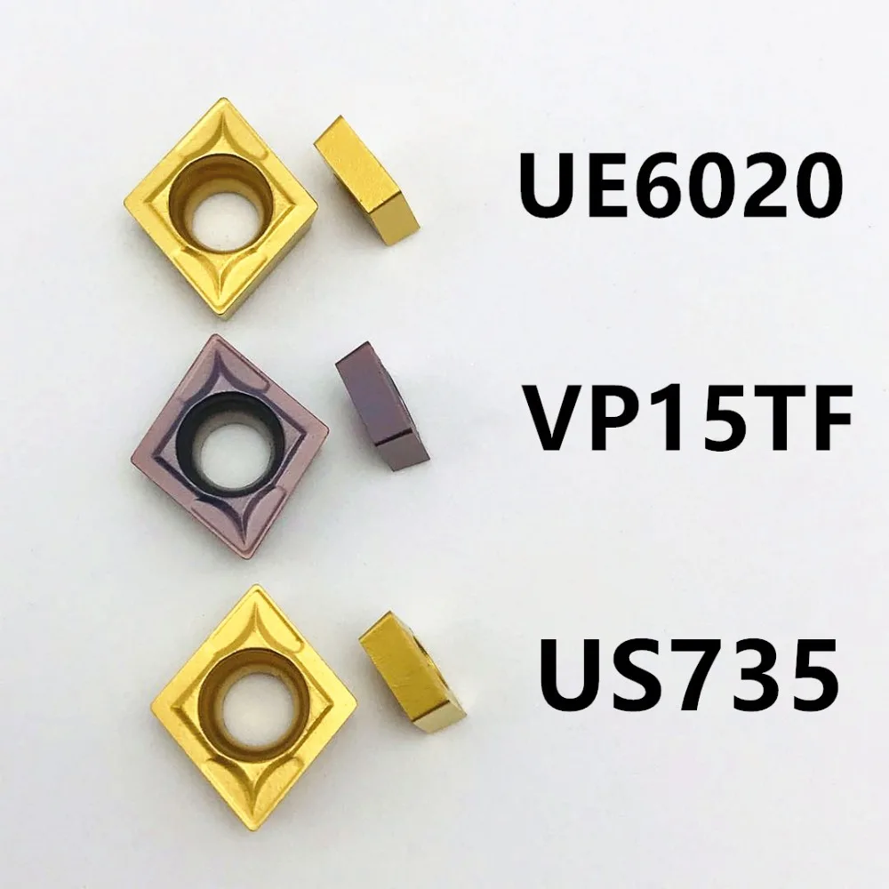 Твердосплавная вставка CCMT060204 VP15TF UE6020 US735 внутренний фреза токарный инструмент с