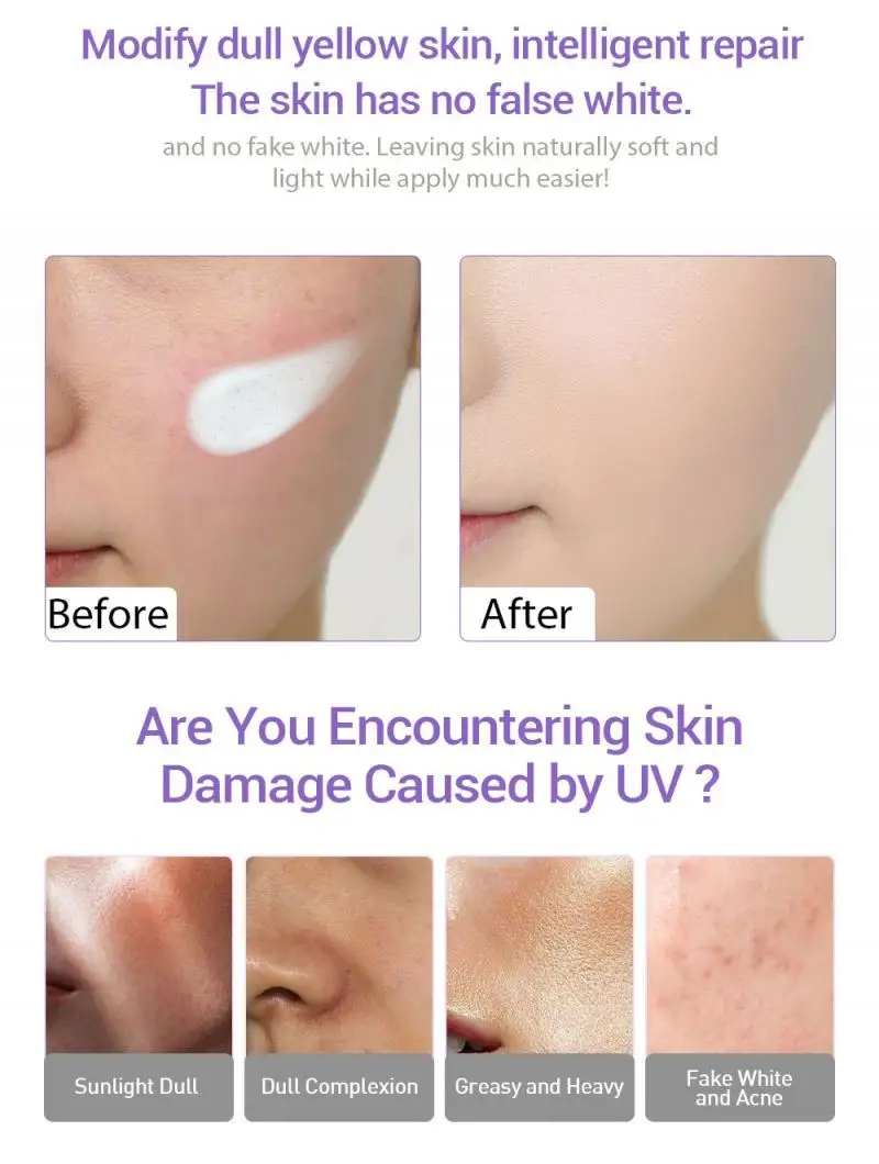 

LANBENA 30ml Face Base Primer Women Makeup High-power Sunscreen Base Cream Whitening Refreshing Anti-aging Cream TSLM1