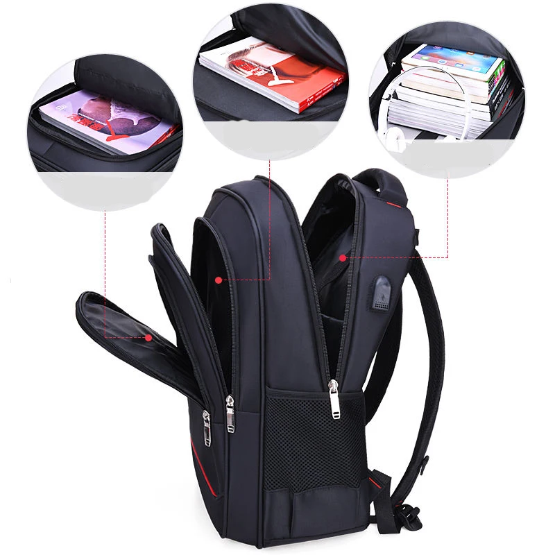 

Chuwanglin Male Large Backpack Men Laptop Bags Black Backpack Man Travel Backpack Teenager Bookbag Oxford Backpack P62104