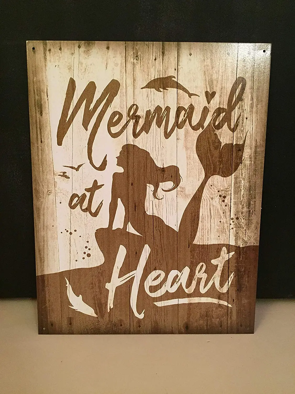 

Diuangfoong Mermaid at Heart Vintage Reproduction Metal Sign 12" x 8"