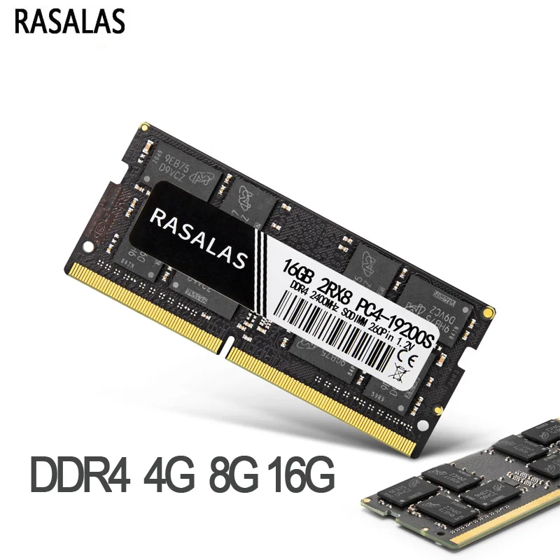 Rasalas DDR4 RAM 4GB  1RX8 PC4-10600S  2133Mhz 2400MHz 2666MHz SO-DIMM 1,2V Notebook 260Pin Laptop Black Memory Sodimm NO-ECC images - 6
