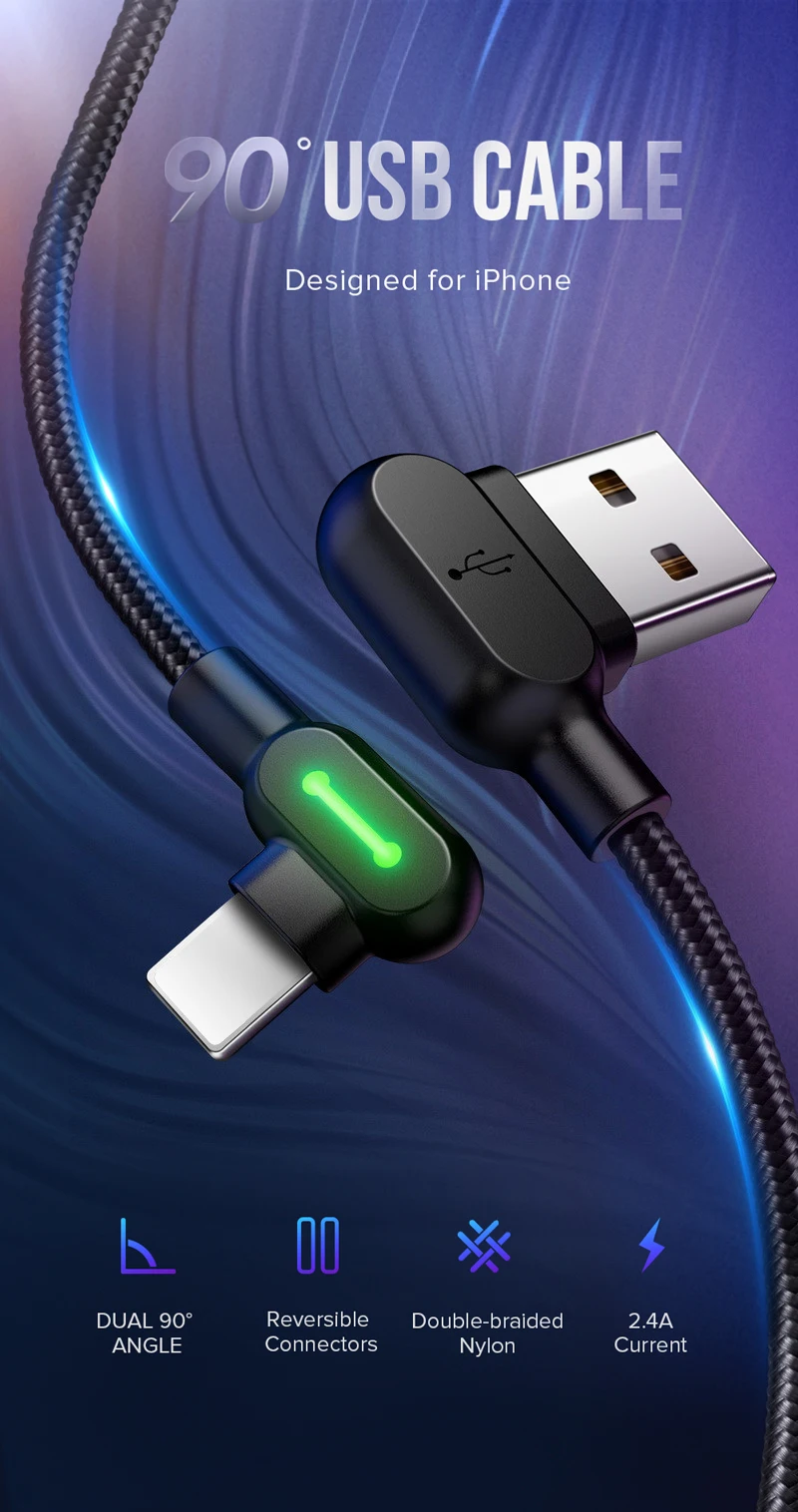 MCDODO кабель для iPhone 11 Pro XS MAX XR 8 7 6 5 6s Plus USB кабель для быстрой зарядки кабель для зарядки мобильного телефона кабель для передачи данных