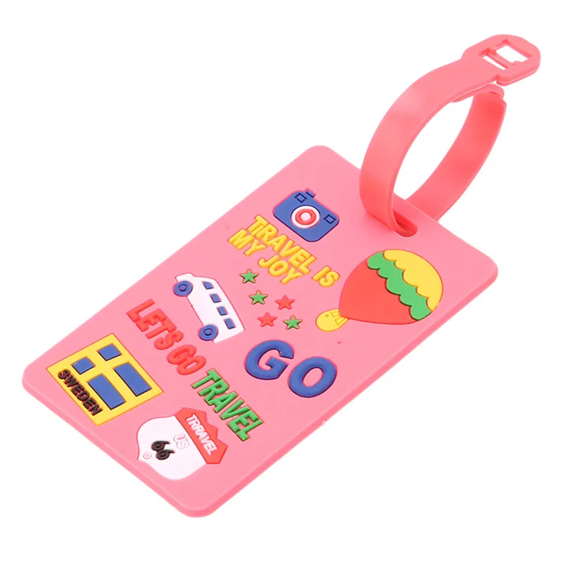 type 3 pink ПВХ Милые дорожные багажные этикетки ремни чемодан ID Имя Адрес определить ярлыки, багажные ярлыки самолет туристические аксессуары RD879246 - Цвет: type 3 pink