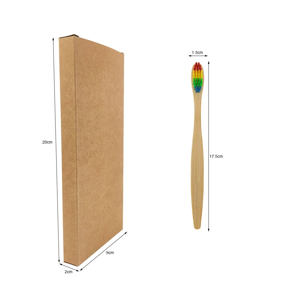 

10PCS Colorful Natural Bamboo Toothbrush Set Soft Bristle Charcoal Teeth Whitening Bamboo Toothbrushes Soft Dental Oral Care