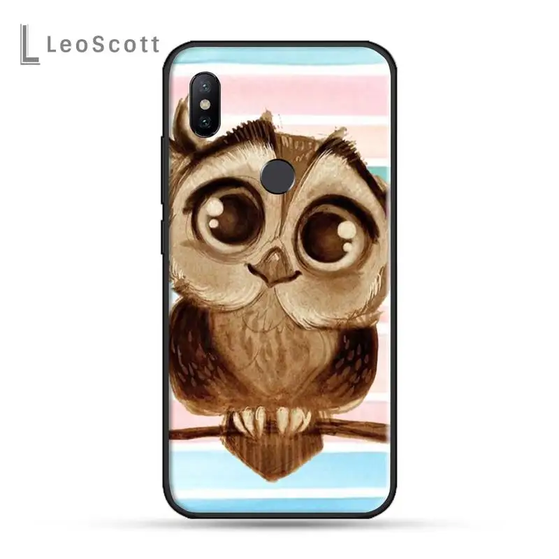 

Cute cartoon animal Owl Phone Case For Xiaomi Redmi note 7 8 9 t max3 s 10 pro lite cover funda coque shell