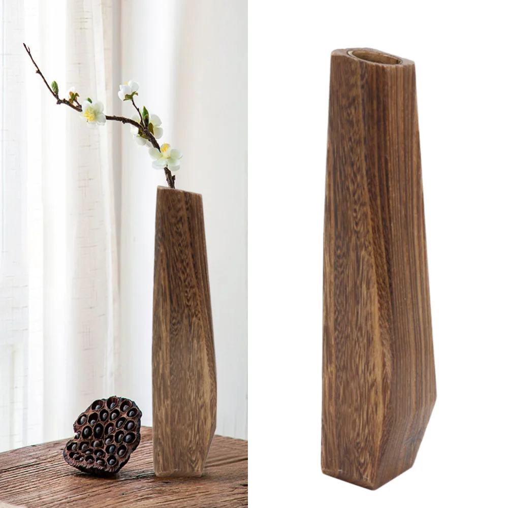 

Leakproof Wooden Flower Pot Succulent Pot Colored Desktop Decorations Succulent Potted Plants Holder for Home Garden Office (Cof