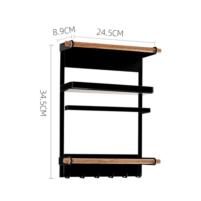 

Refrigerator Rack Side Shelf Magnet Adsorption Nail Free Beer Drink Bottle Holder Multifunctional Kitchen Accessories Organizer