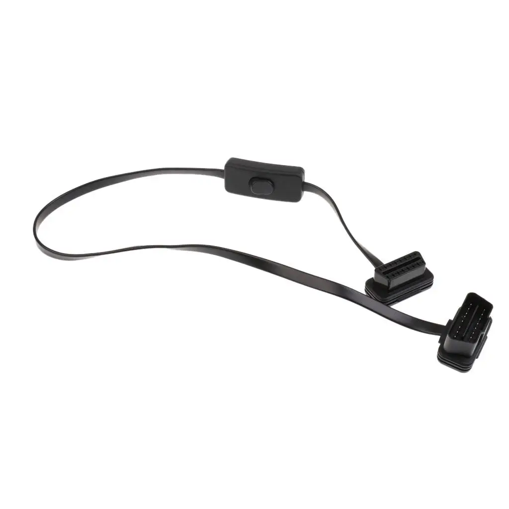 

16 Pin Male to Female OBD2 Cord Extension Diagnostic Cable With Power Switch