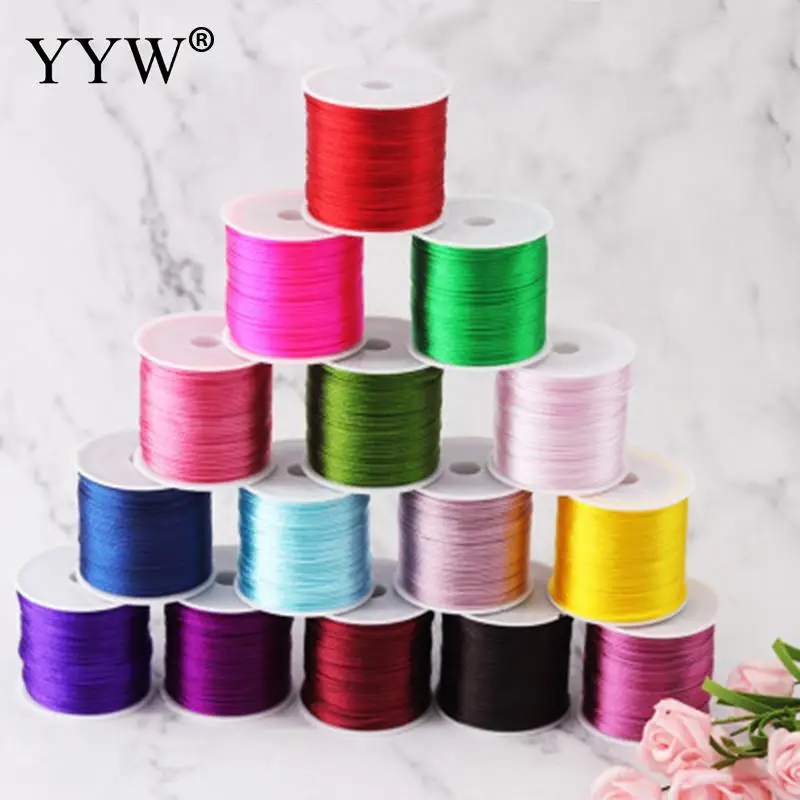 

30m/Pc 1.5mm Nylon Cord Chinese Satin Silk Knot Macrame Cord Thread String DIY Tassels Beading Braided Bracelet Jewelry Making