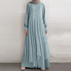 Женские модные мусульманские платья, кафтан, абайя, вечернее платье, кружевное лоскутное длинное платье, турецкое платье, женские мусульманские платья