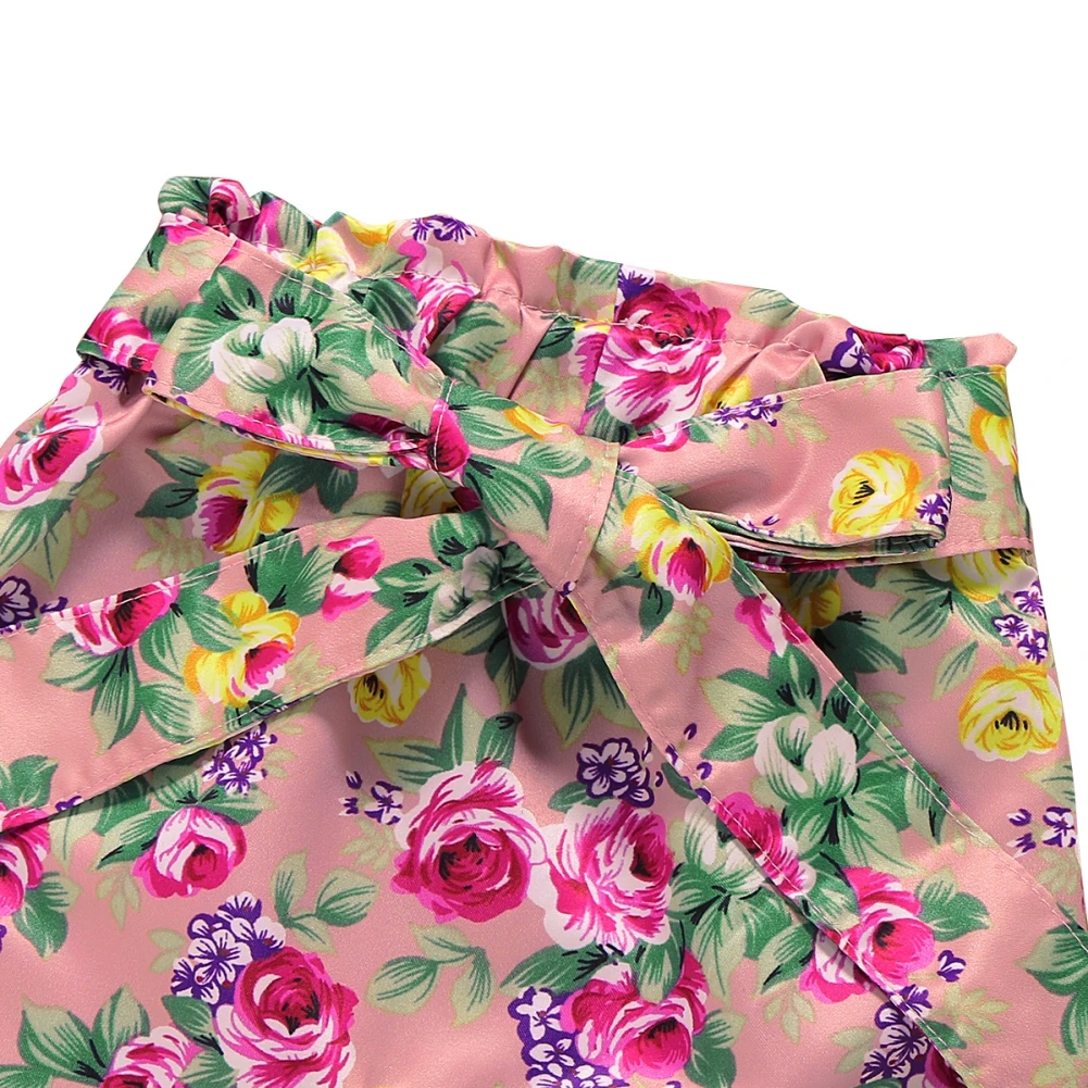 

0-18M Baby Girl Clothing Newborn Kids Baby Girls Outfits Clothes Romper Bodysuit+Flower Printed Pants+Headband&Hat Set