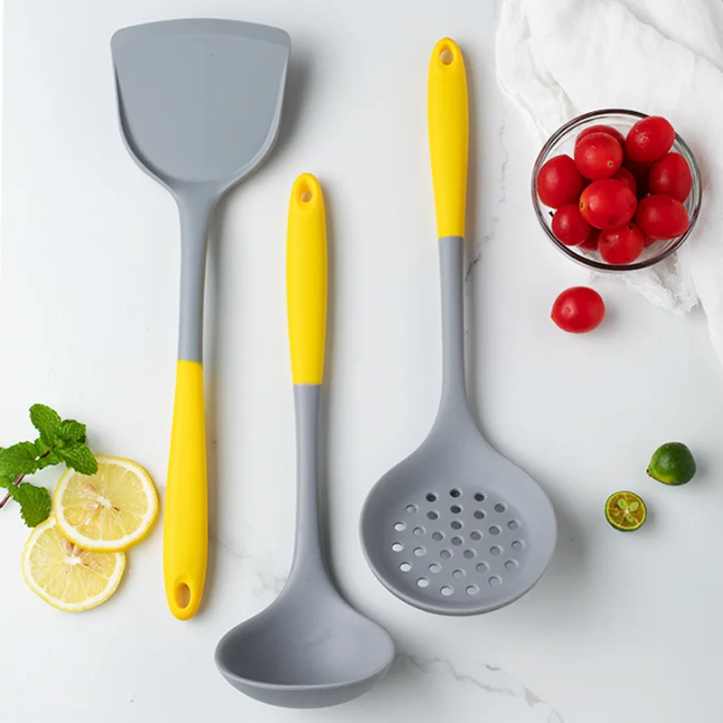 

Silicone Non-stick Cooking Utensil Tableware Spatula Soup Spoon Colander Cookware Kitchen Tools Accessory Gadgets