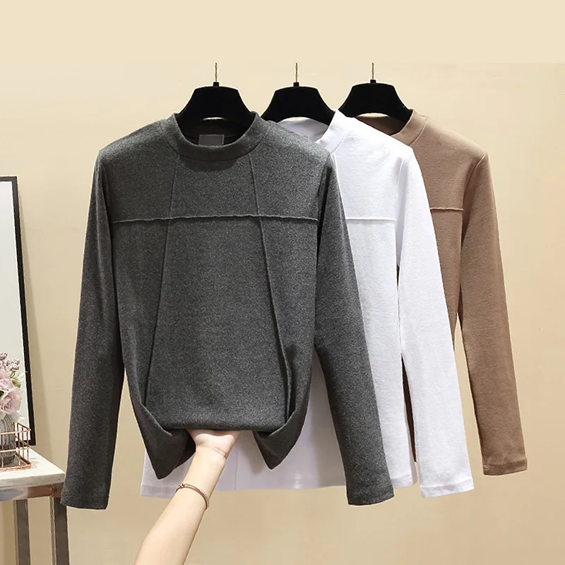 

BETHQUENOY White Tops Long Sleeve T Shirt Women Clothing 2020 Poleras Mujer Camisetas TShirt Femme T-shirts Koszulki Damskie