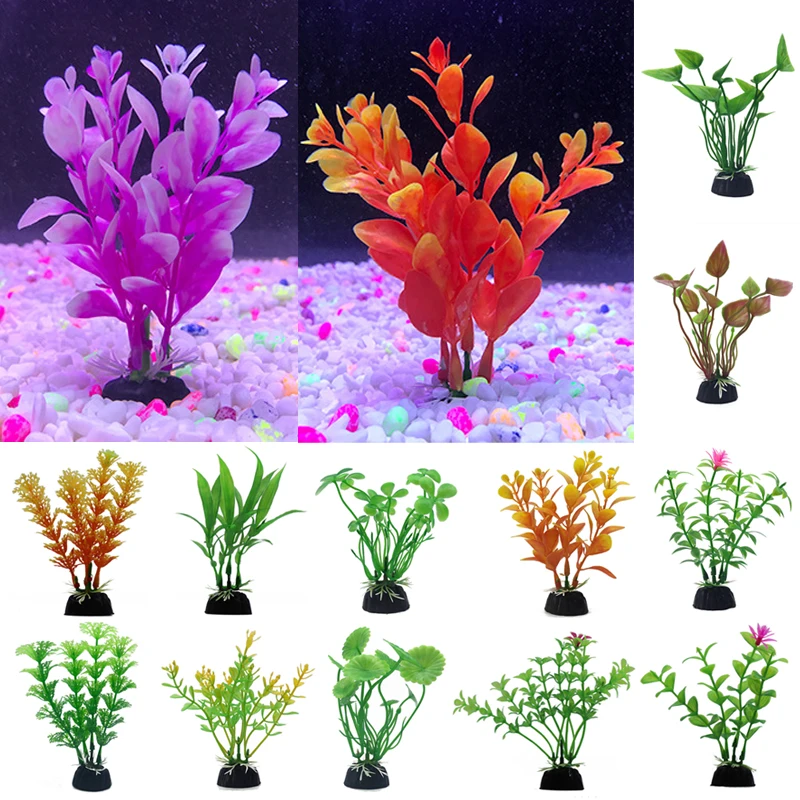 About 10cm-40cm Beautiful Artificial Aquarium Plants Decoration Fish Tank Water Plant Grass Ornament Plastic Decor | Дом и сад