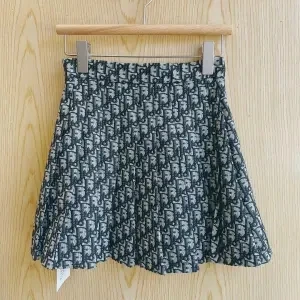 

D-line skirt 20 new knitted skirt letter pattern high waist skirt pleated yarn jacquard skirt