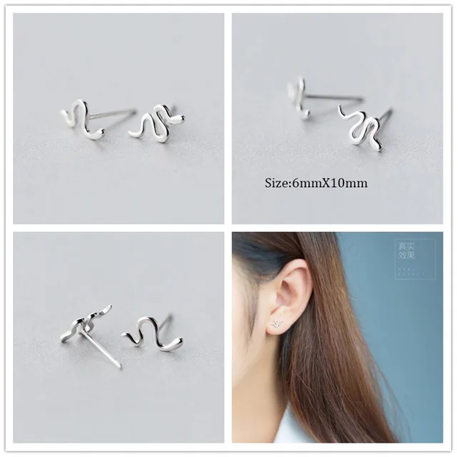DS114 Trusta новые женские модные 925 пробы серебряные модные крошечные милые серьги-гвоздики подарок для девочек DS169 - Окраска металла: DS114