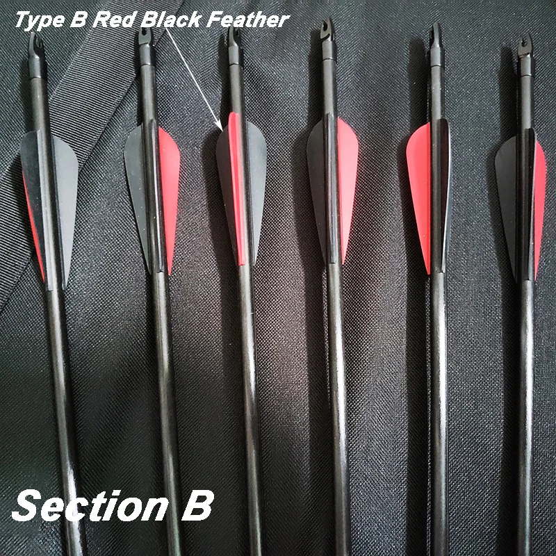 Новые стрелы для стрельбы из лука 30 дюймов стекловолокна 500 позвоночника OD 8 ММ