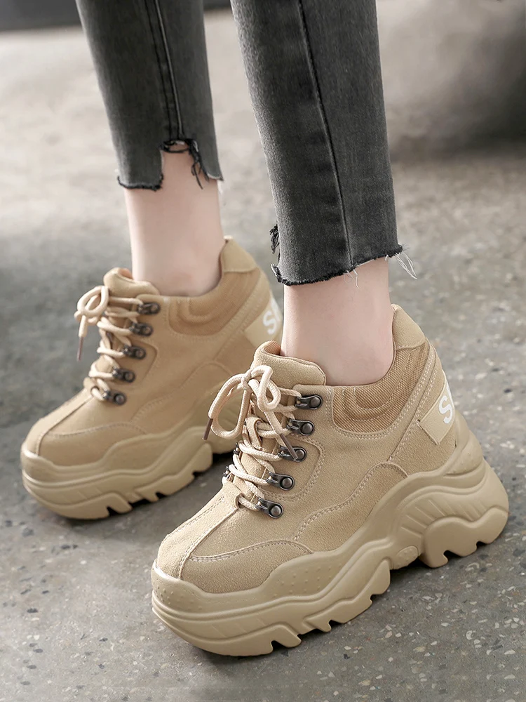 Женские повседневные ботинки карго на высоком каблуке|Туфли| |