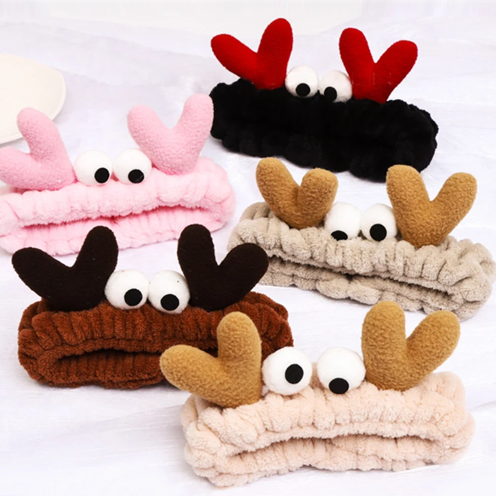 

Fashion Flannel Soft Crab Headband Women Girls Turban Cute Holder Hairbands Wash Face Hair Accessories Pink Blue