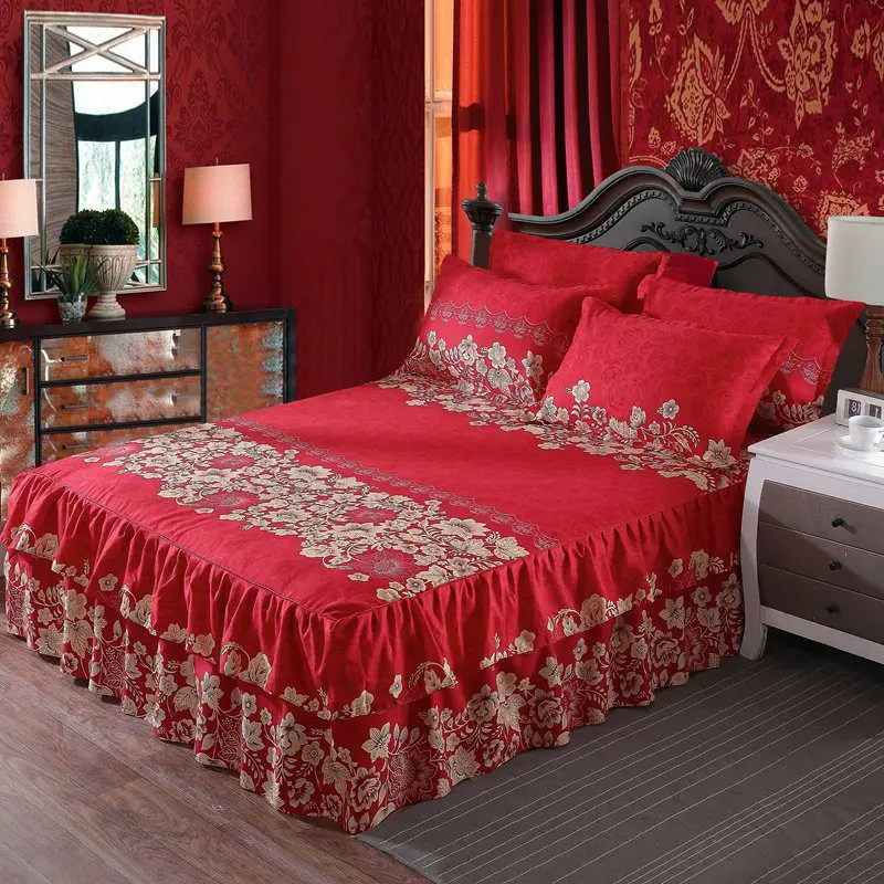 Постельное белье 2020 простого двухслойного цвета с оборками наволочки простыни