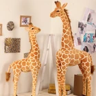 Огромный Жираф в реальной жизни, плюшевые игрушки, милые мягкие куклы-животные, имитация кукла жираф, подарок на день рождения для детей, игрушка, декор для комнаты