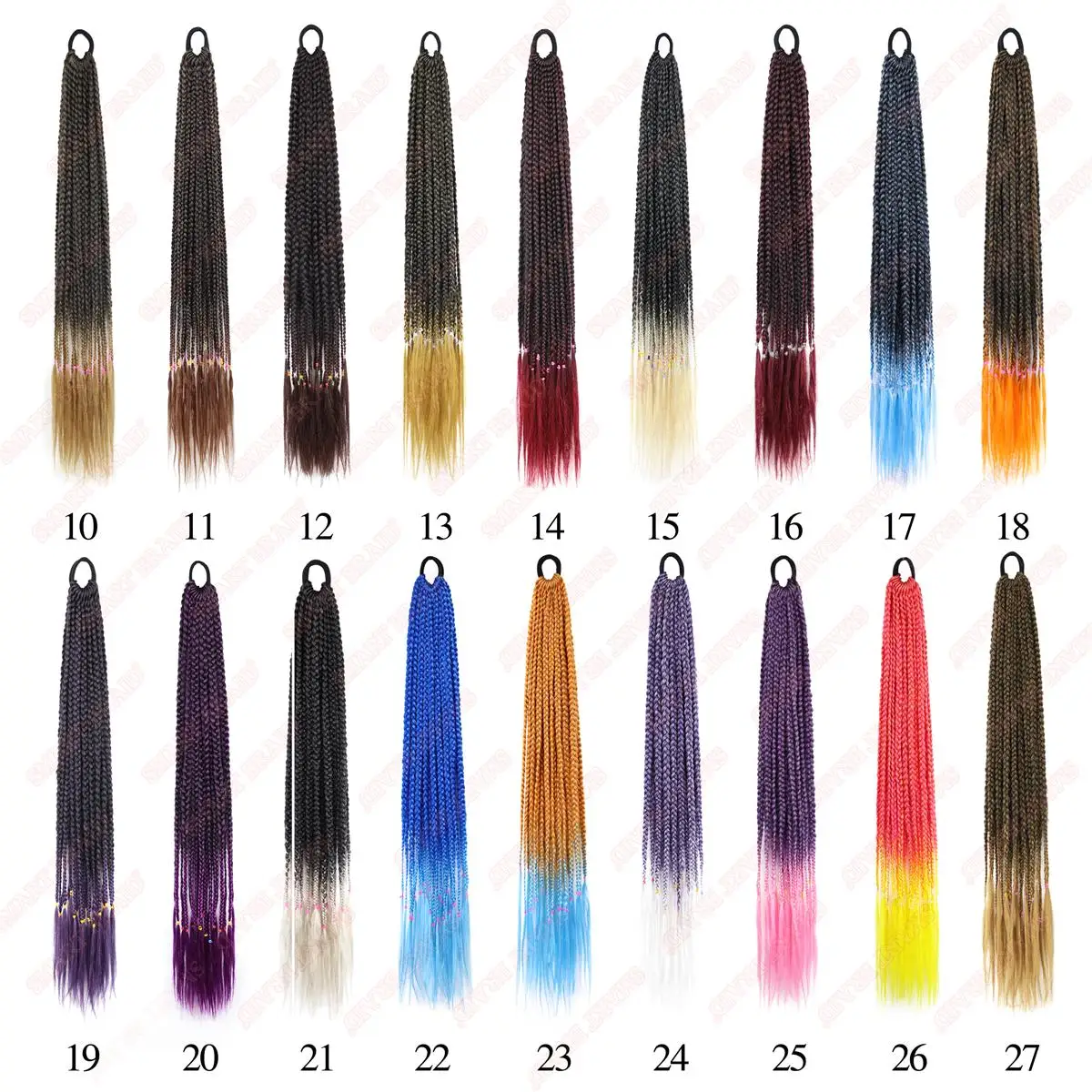 Накладные волосы конский хвост накладной с резиновой резинкой канекалон