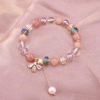 hair crystal bracelet strawberry crystal moonlight stone string ins honey gift jewelry manufacturer wholesale bracelet tide