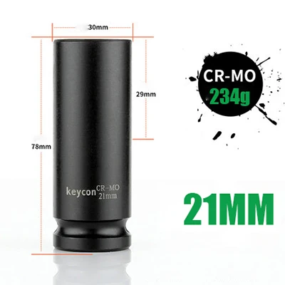 8-32mm Impact Socket 1/2 Inch Air Socket Adopter Metric Universal Pneumatic Socket Wrench Head for Electric /Air Impact Wrench - Цвет: 21mm