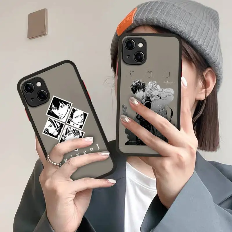 

Japan Anime Given Phone Case For iphone 12 11 13 Pro Max X XS Max XR 7 8 6 Plus 12mini Translucent Matte Shockproof Case