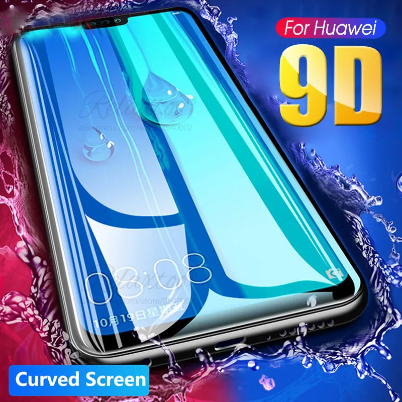 Y9 9D изогнутое закаленное стекло для huawei prime 2019 защита экрана на huawey y 9 защитная