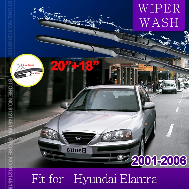 

for Hyundai Elantra XD 2001 2002 2003 2004 2005 2006 Car Wiper Blade Front Windscreen Windshield Wipers Car Accessories J Hook