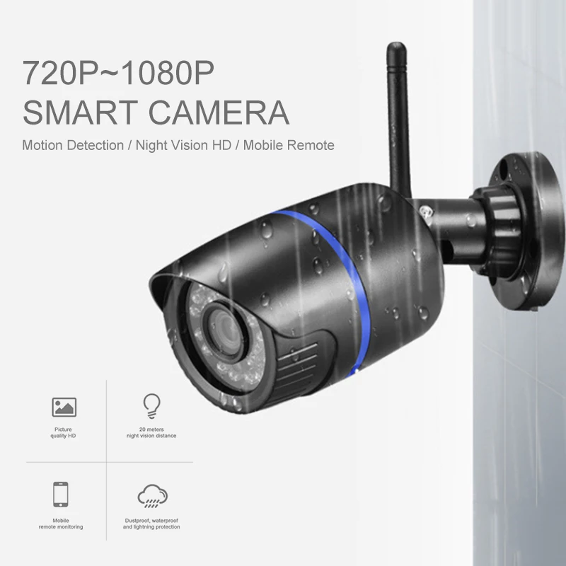 Wi Fi IP камера Аудио запись 1080P HD Сеть 2.0MP Беспроводная Onvif ночного видения