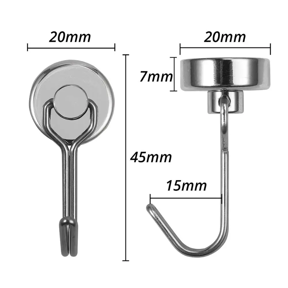 Простер 10 шт. поворотные качели 20 мм мощный магнитный крючок сверхпрочный для