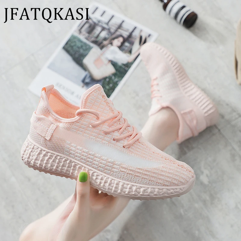 Кроссовки женские на толстой подошве спортивная обувь для ходьбы дышащая