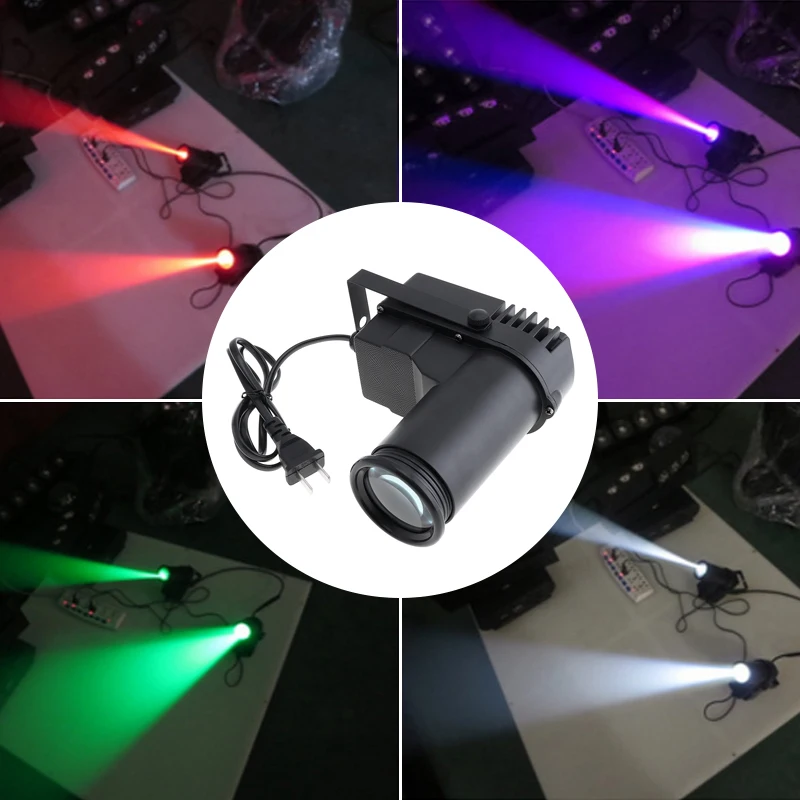 RGBW 4 in 1 DMX Full Color LED Spotlight Glass Ball Stage Light Spin Spot Beam 6 Channel Atmosphere Voice Control | Освещение