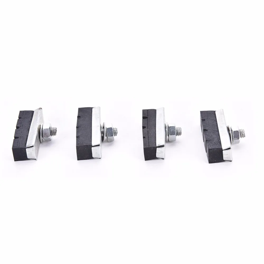 4Pieces V-Brake Pads Bike Brake Blocks For Classic Bike Cycle Bicycle Cycling Caliper Braking Shoes Holder Accessories