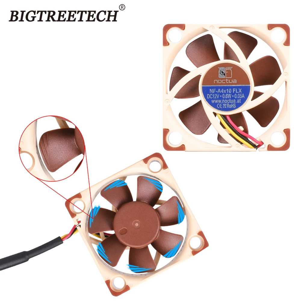 Бесшумный охлаждающий вентилятор Noctua 4010 FLX 3700 40X40X10mm 4500 или об/мин