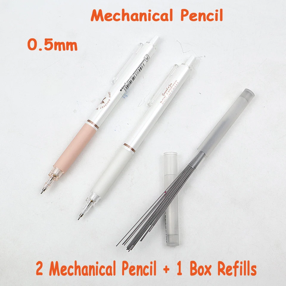 Механический карандаш с металлическим наконечником 2 шт./лот 0 5 мм автоматический