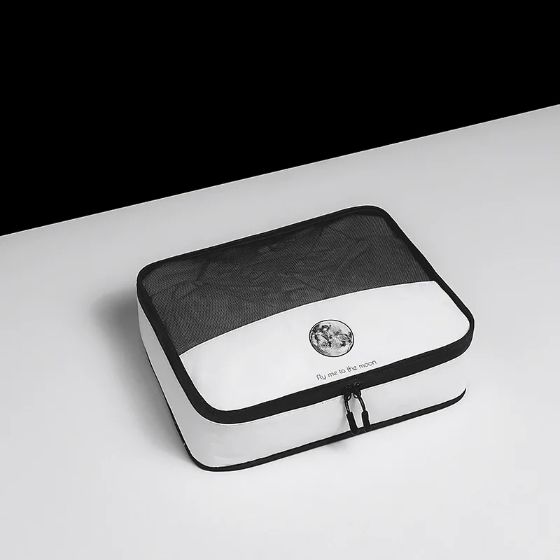 

Space Moon Storag Bag Portable Wash Beauty Pouch Waterproof Zipper Organizer Mask Storage Bag Sundries Storage Bag Reusable