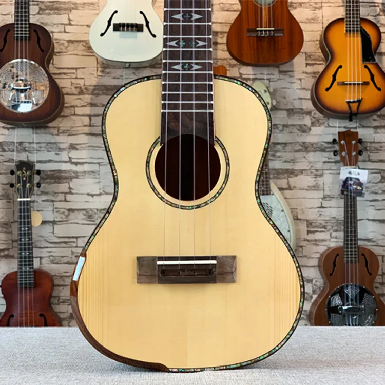 volle feste fichte mahagoni ukulele konzert tenor 23 26 zoll elektrische gitarre ukelele schwarz 4 strings guitarra uke picea asperata free global shi