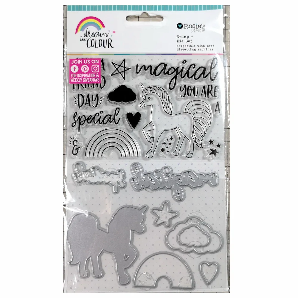 

CRZCrafter Clear Stamp and Metal Cutting Dies set Scrapbooking Cardmaking Journal Stamp and Cutting dies