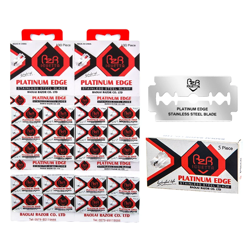 

IGUETTA Trendy Stainless Steel Blade Double-Sided Use Shaving Iegs Razor Blade Beauty Salons Razor Blades 100 Pieces